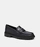 COACH®,COOPER LOAFER,Leather,Black,Front View