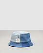 COACH®,Bucket Hat in Repurposed Denim,Repurposed denim,Denim,Back View