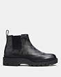 COACH®,CITYSOLE CHELSEA BOOT IN SIGNATURE CANVAS,Mixed Materials,Black,Angle View