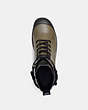 COACH®,TUCKER BOOT WITH SIGNATURE CANVAS,Leather,Army Green,Inside View,Top View