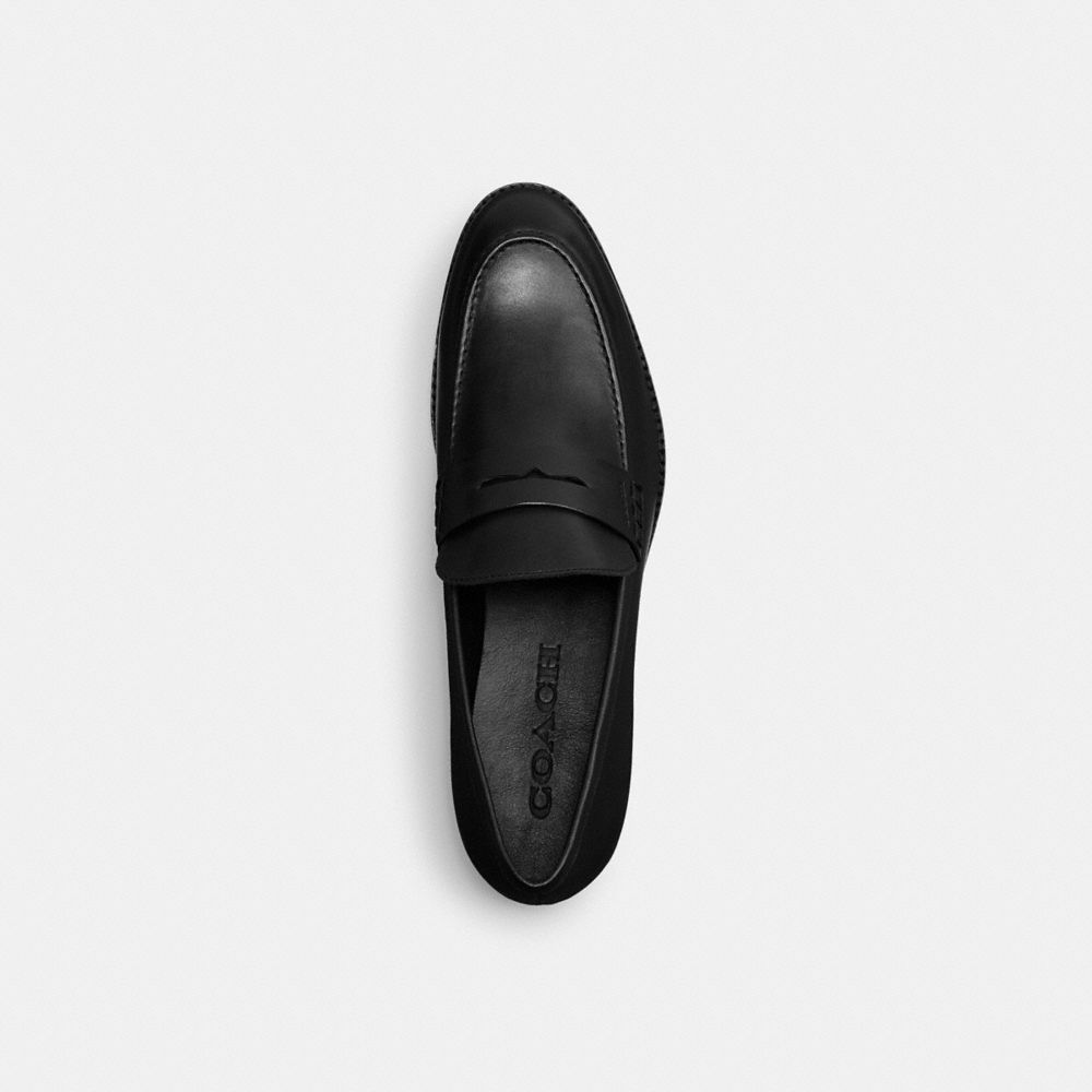 COACH®,DECLAN LOAFER,Leather,Black,Inside View,Top View