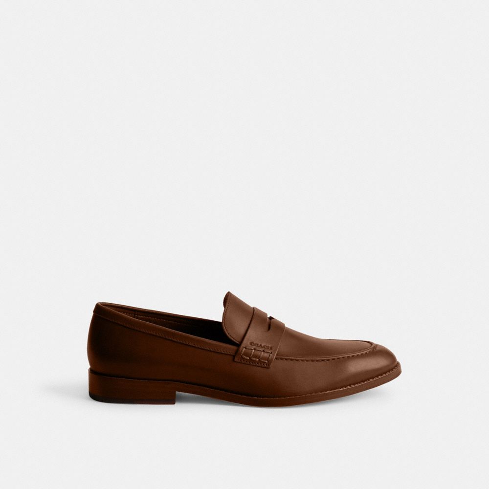 COACH®,DECLAN LOAFER,Leather,Saddle,Angle View