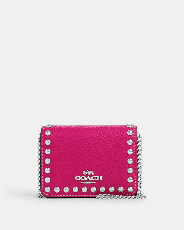 Mini Wallet On A Chain With Rivets