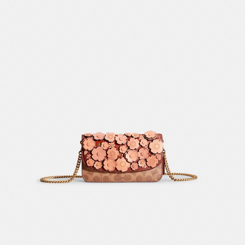 Coach Restored Hayden Crossbody In Signature Canvas With Tea Rose In Brass/tan Rust Multi