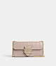 COACH®,MORGAN CROSSBODY,Embossed Leather,Mini,Gold/Grey Birch,Front View