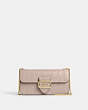 COACH®,MORGAN CROSSBODY,Embossed Leather,Mini,Gold/Grey Birch,Front View