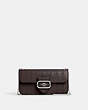 COACH®,MORGAN CROSSBODY,Embossed Leather,Mini,Silver/Amethyst,Front View