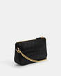 COACH®,NOLITA 19,Embossed Leather,Gold/Black,Angle View