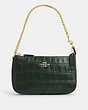 COACH®,NOLITA 19,Embossed Leather,Small,Gold/Amazon Green,Front View