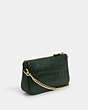 COACH®,NOLITA 19,Embossed Leather,Small,Gold/Amazon Green,Angle View