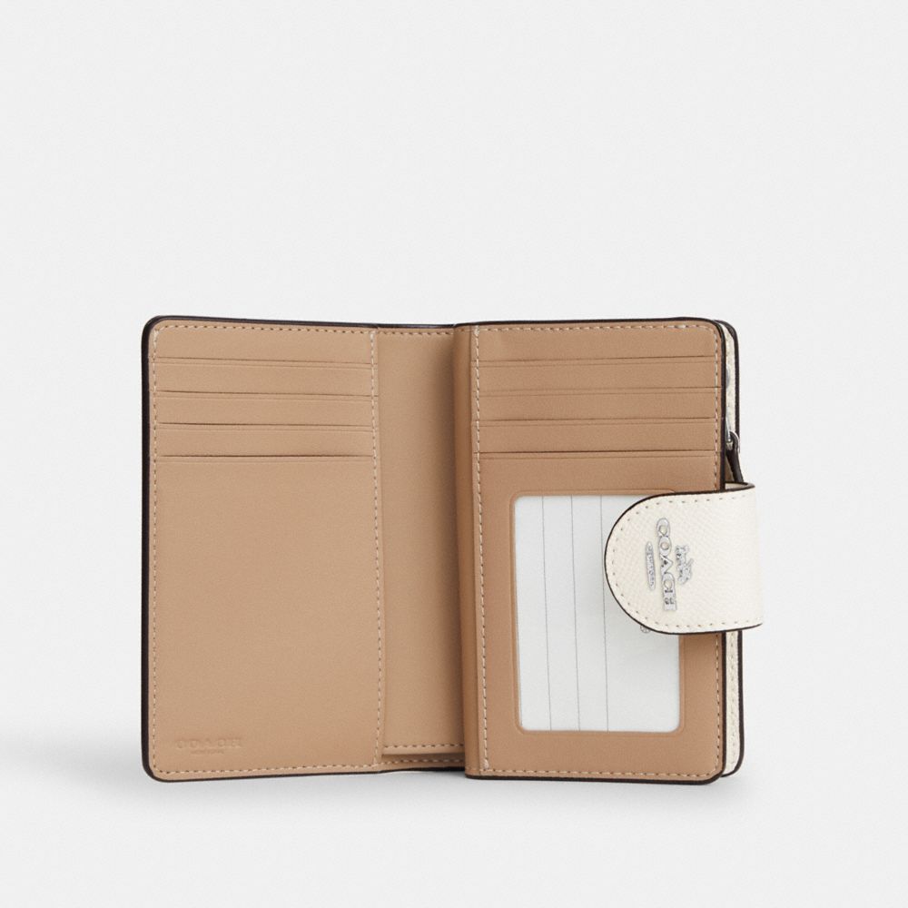 COACH®,ミディアム コーナー ジップ ウォレット,ミニ財布(二つ折り&三つ折り),ｼﾙﾊﾞｰ/ﾁｮｰｸ