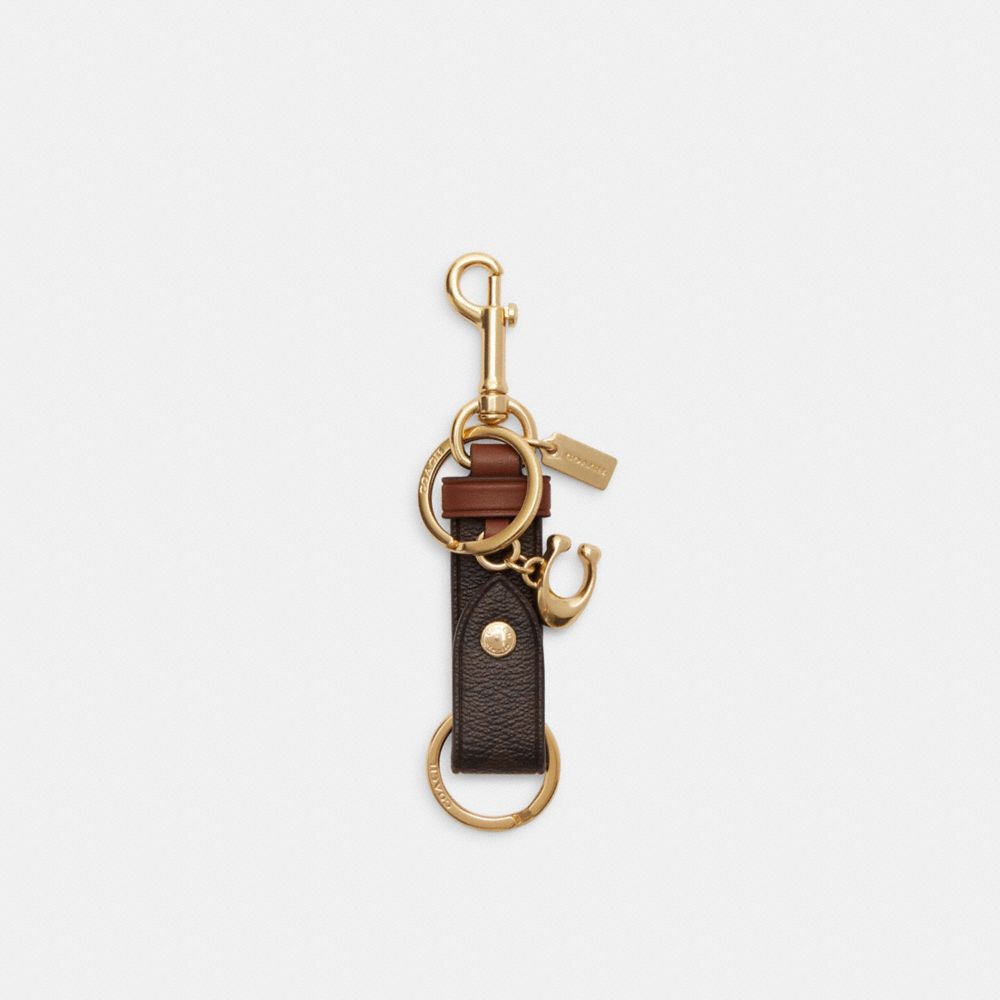 Snap keychain Bag Charms with Small Brown Bag