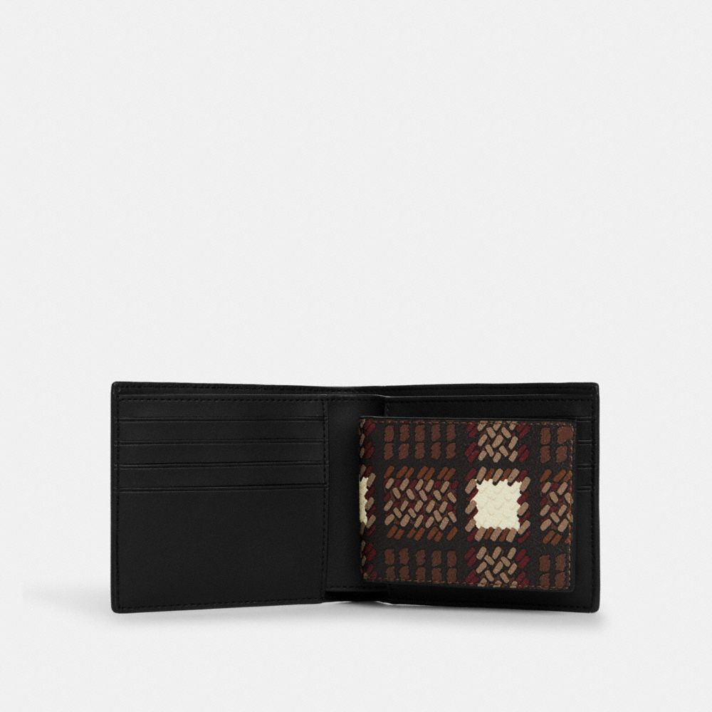 COACH®,3 In 1 Wallet With Plaid Print,,Inside View,Top View
