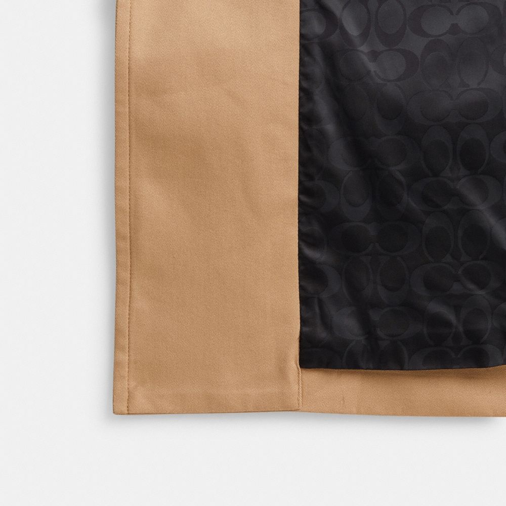 COACH®,TRENCH OVERSIZE,Coton,Kaki,Inside View,Top View