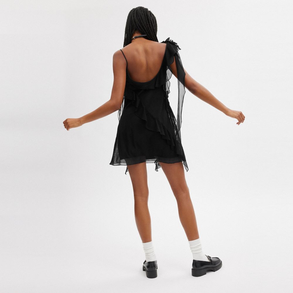 COACH®,MINI TULLE DRESS,Black,Scale View