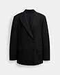 COACH®,DOUBLE BREASTED BLAZER,Black,Front View