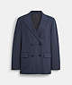 COACH®,DOUBLE BREASTED BLAZER,Navy/White,Front View
