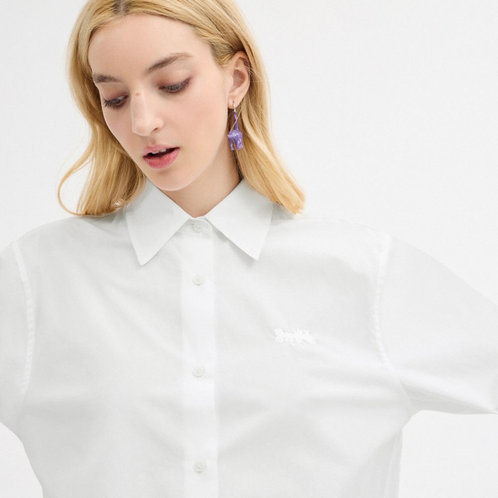 Cropped Button Up Shirt