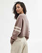 COACH®,CROPPED COACH SWEATER,Cotton/Wool,Pink,Scale View