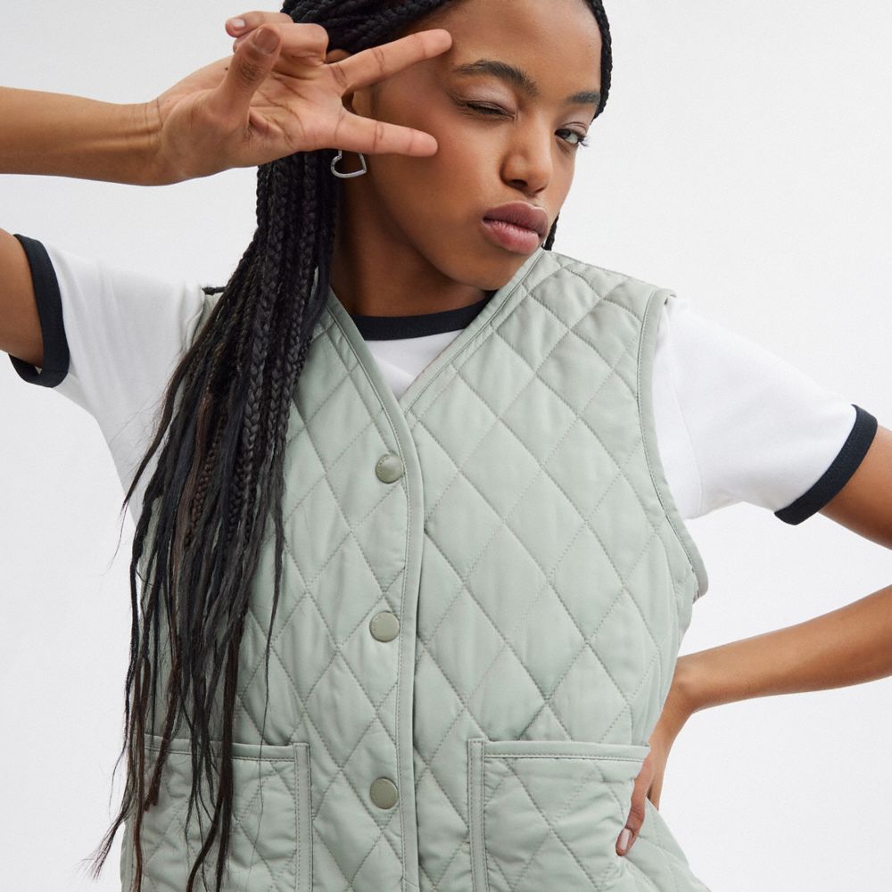 COACH®: Quilted Vest