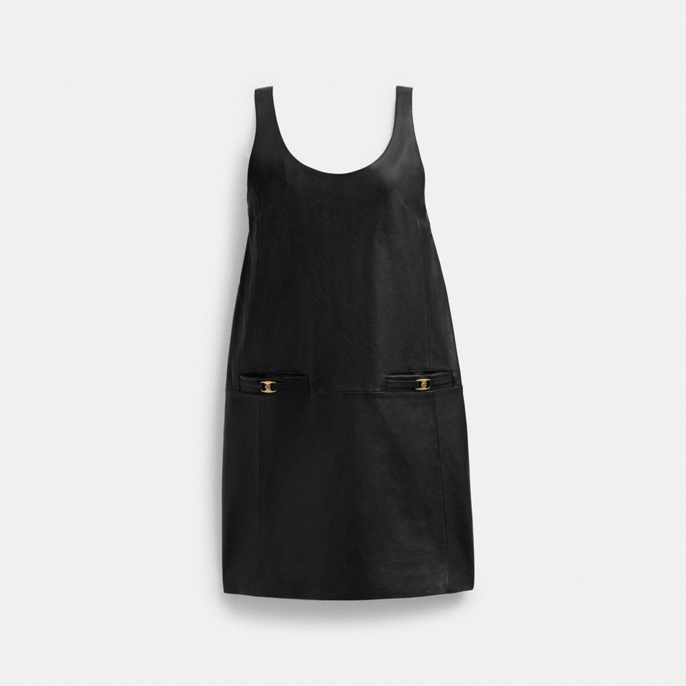 Coach Heritage C Leather Dress In Black | ModeSens