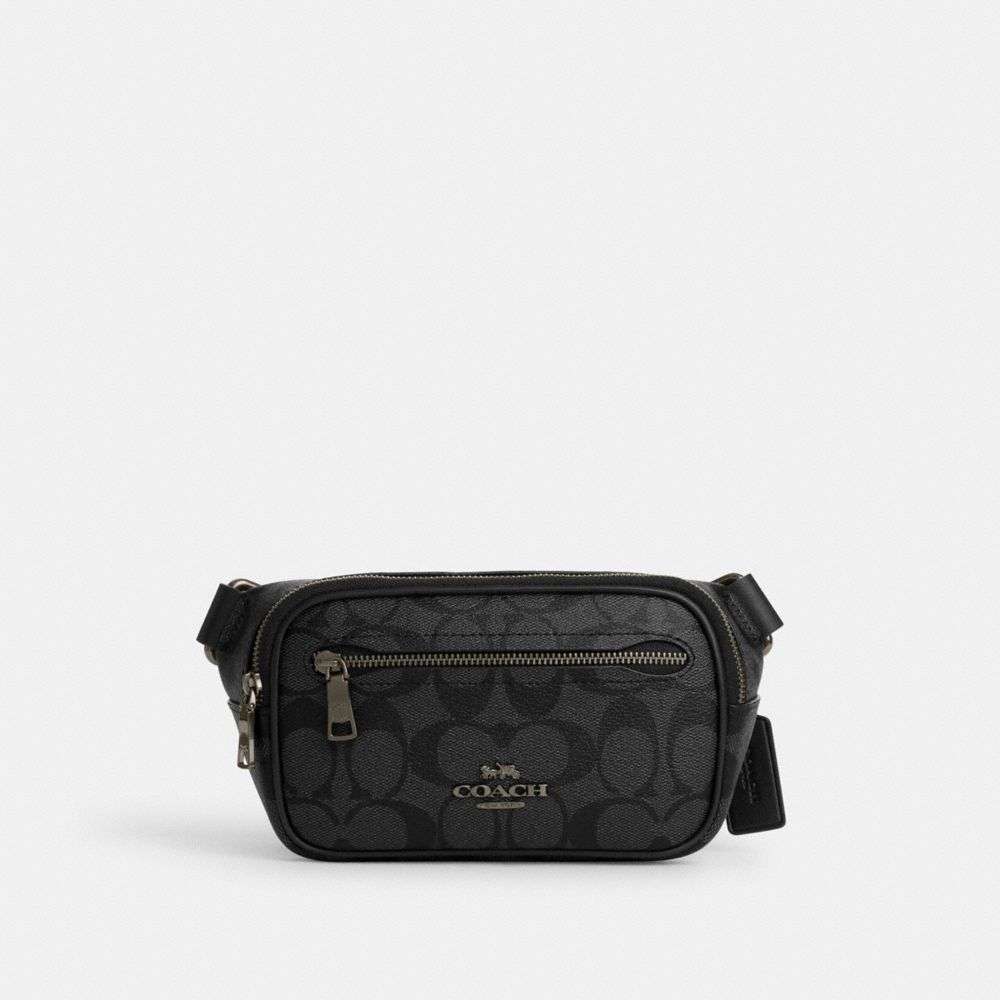 COACH Mini Belt Bag In Signature Canvas