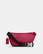 COACH®,MINI BELT BAG IN SIGNATURE CANVAS,pvc,Mini,Silver/Brown/Bright Violet,Back View