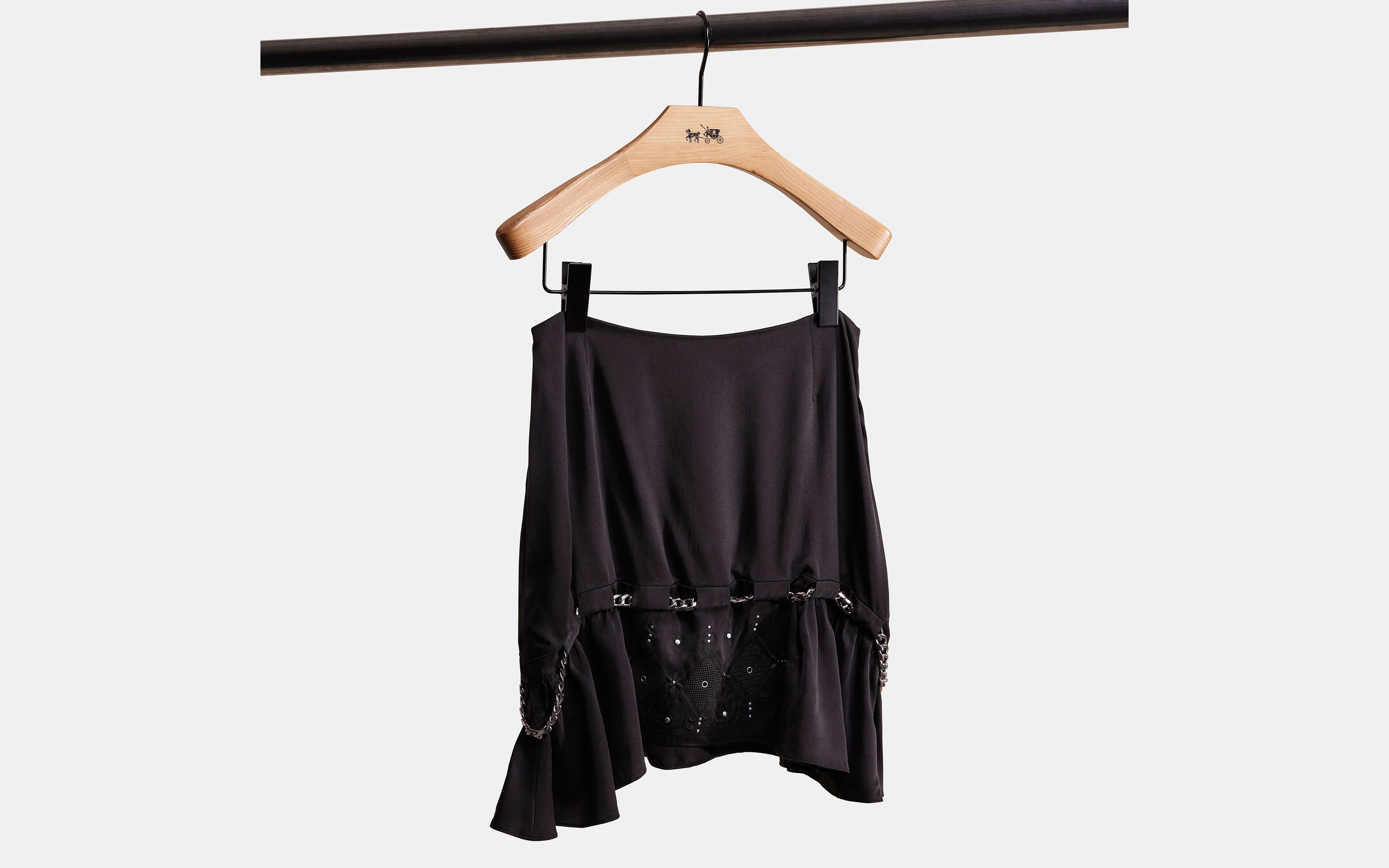 Restored Short Silk Skirt