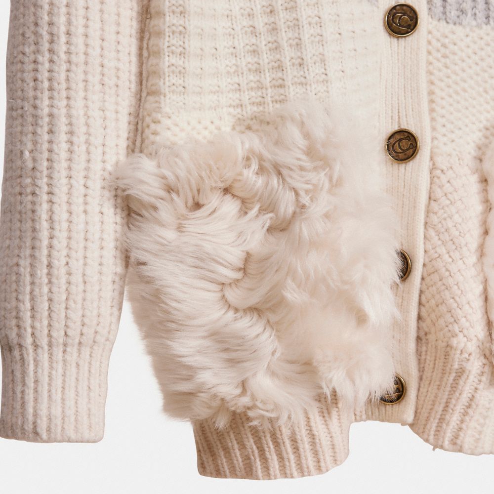 Restored Cardigan With Shearling