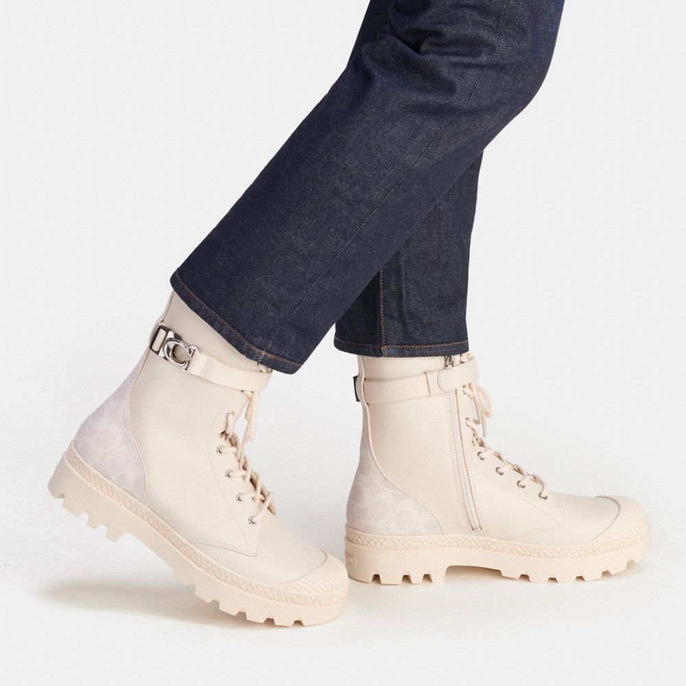 COACH®,Tucker Boot With Signature Canvas,,Detail View