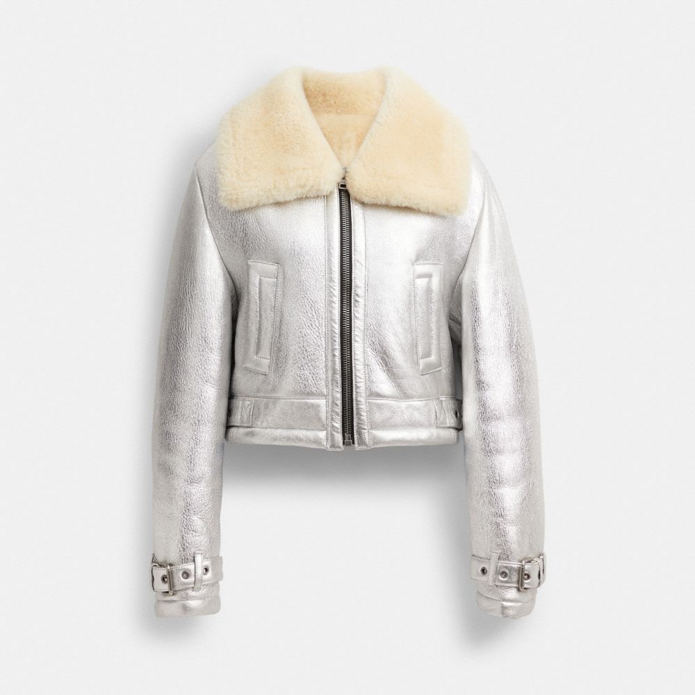 Coach shearling aviator clearance jacket