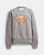 COACH®,COACH | DC SUPERMAN CREWNECK,Cotton/Polyester,Dark Grey,Front View