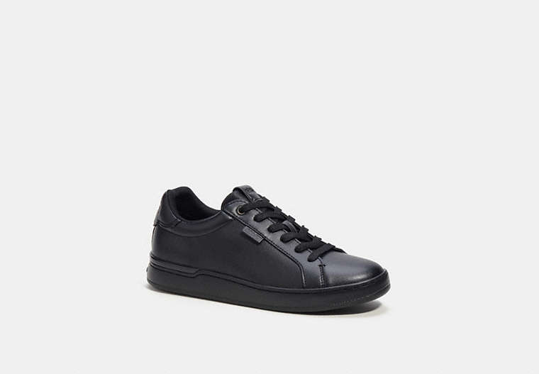 COACH®,LOWLINE LOW TOP SNEAKER,Leather,Black,Front View image number 0