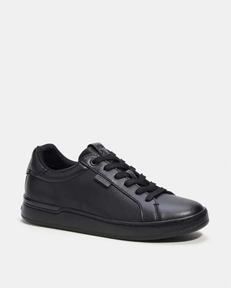 COACH®,LOWLINE LOW TOP SNEAKER,Leather,Black,Front View