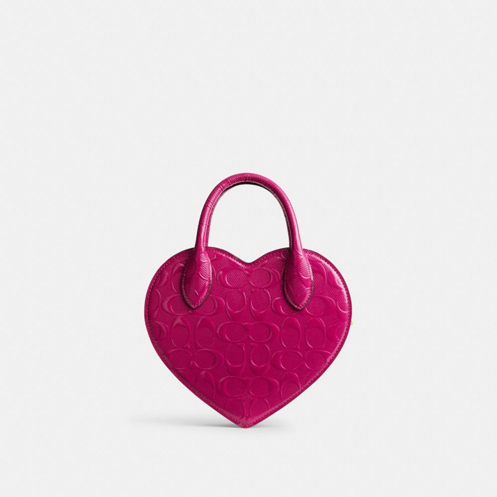 Vintage Heart Handle Bag Quilted Patent