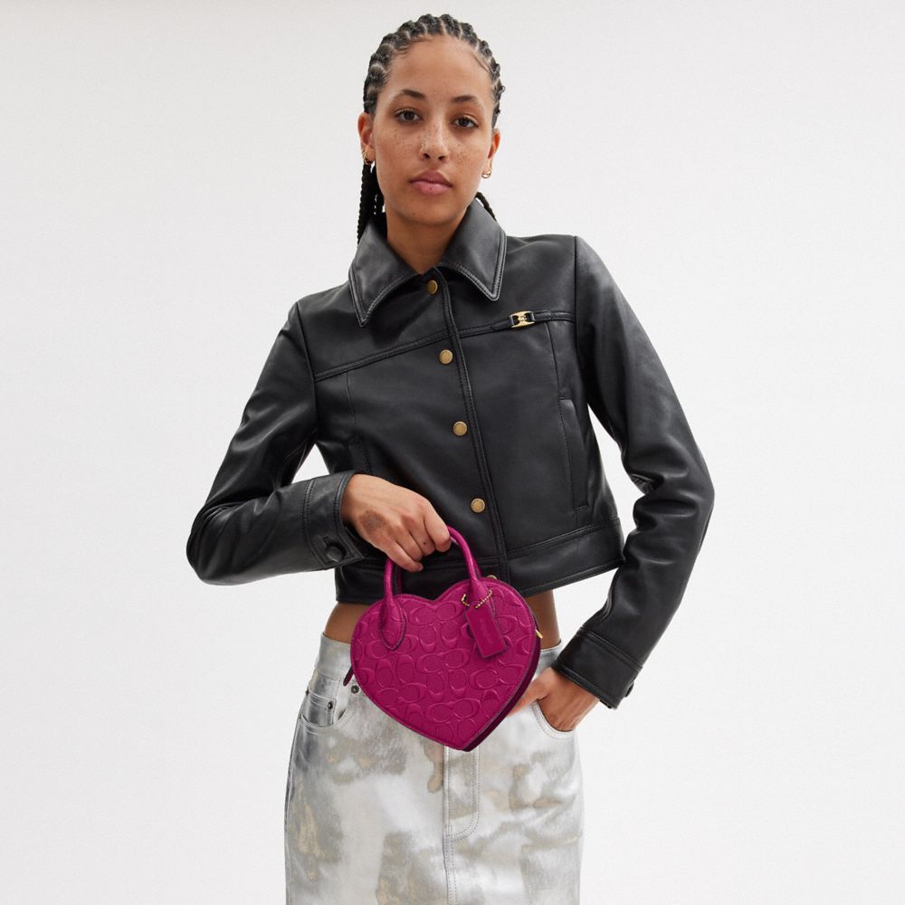 Heart Bag In Signature Leather, COACH in 2023