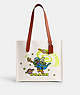 COACH®,COSMIC COACH RELAY TOTE 34 WITH REXY,Polished Pebble Leather,Chalk Multi,Front View