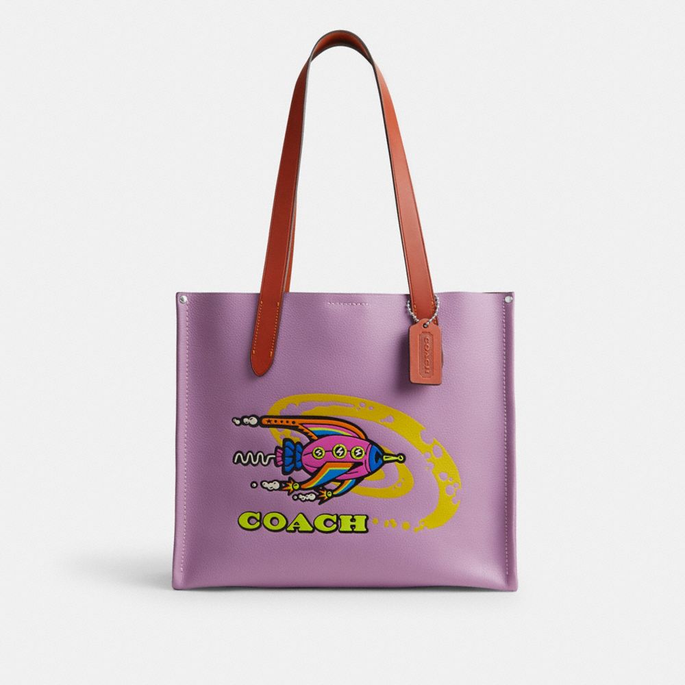 COACH Tote/Diaper Shoulder Bag XL Black/Tan Monogram Travel