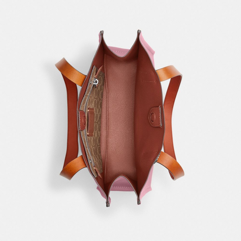COACH®,Cosmic Coach Relay Tote Bag 34 With Rocket,,Inside View,Top View