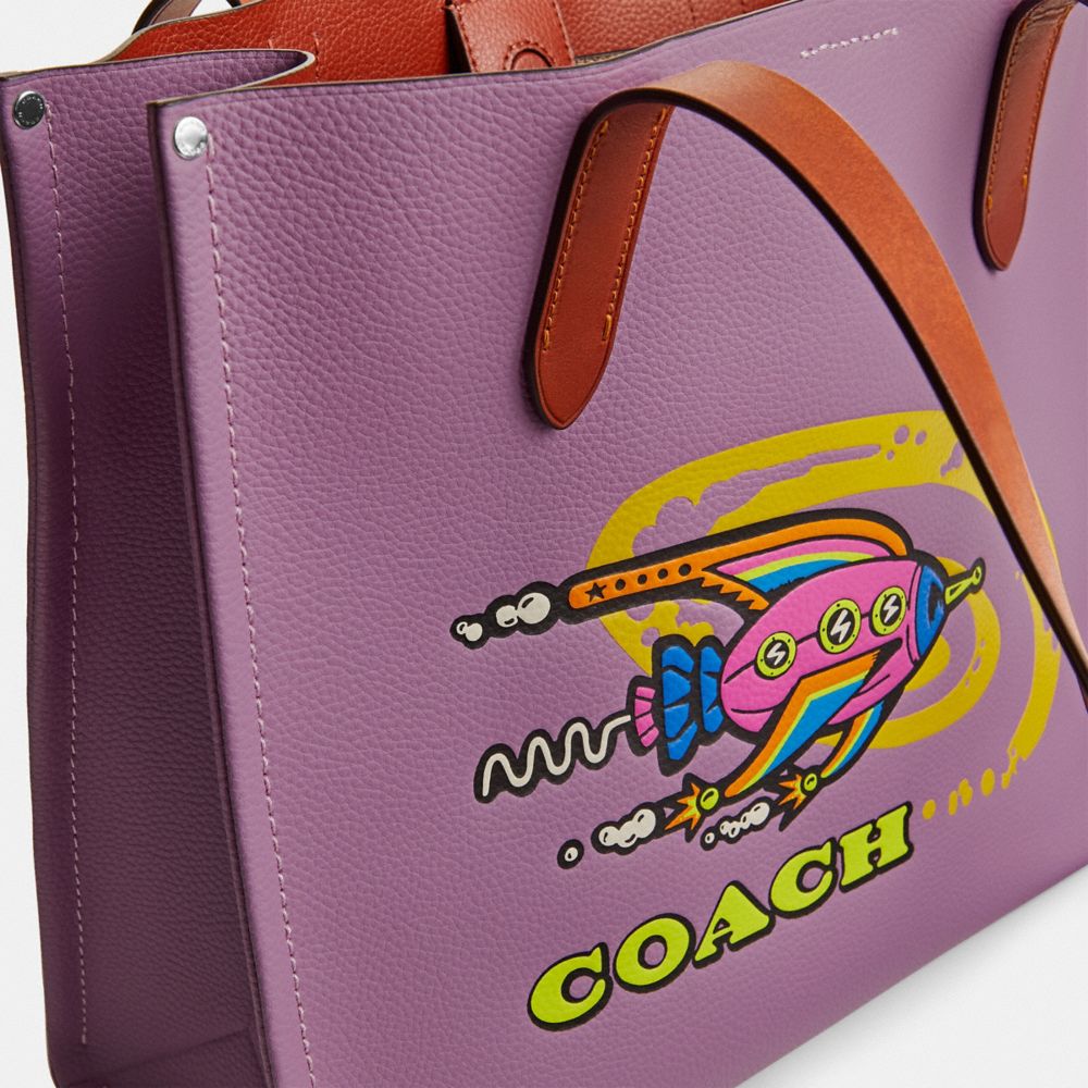 coach コズミック　コーチ リレー トート 34 ロボット　メンズ　トート底鋲x4