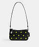 COACH®,COSMIC COACH PENN SHOULDER BAG WITH STAR PRINT,Glovetanned Leather,Silver/Black,Front View