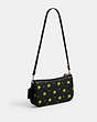 COACH®,COSMIC COACH PENN SHOULDER BAG WITH STAR PRINT,Glovetanned Leather,Silver/Black,Angle View