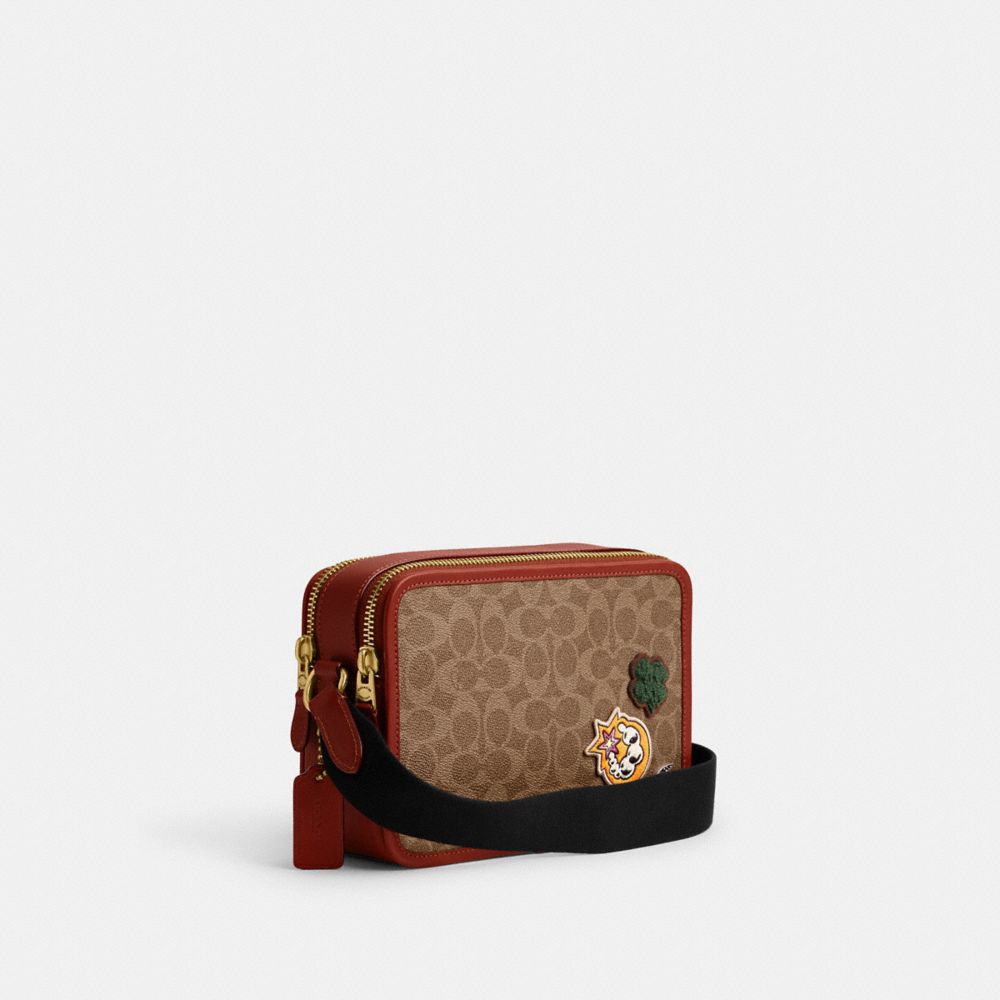 極美品 現行近 コーチ メッセンジャーバッグ チャーター シグネチャー PVC COACH コーチ バッグ レディース メンズ チャーター クロス