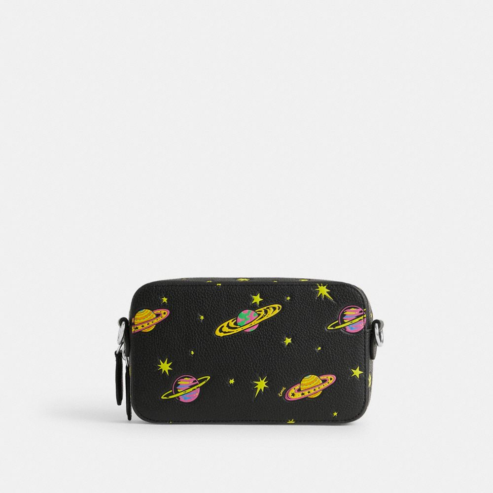 COACH®,Cosmic Coach Charter Slim Crossbody Bag With Planet Print,,Back View