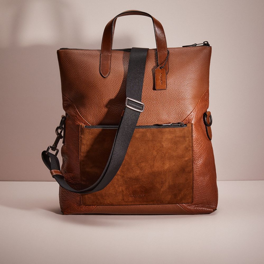 Restored Manhattan Foldover Tote With Patchwork