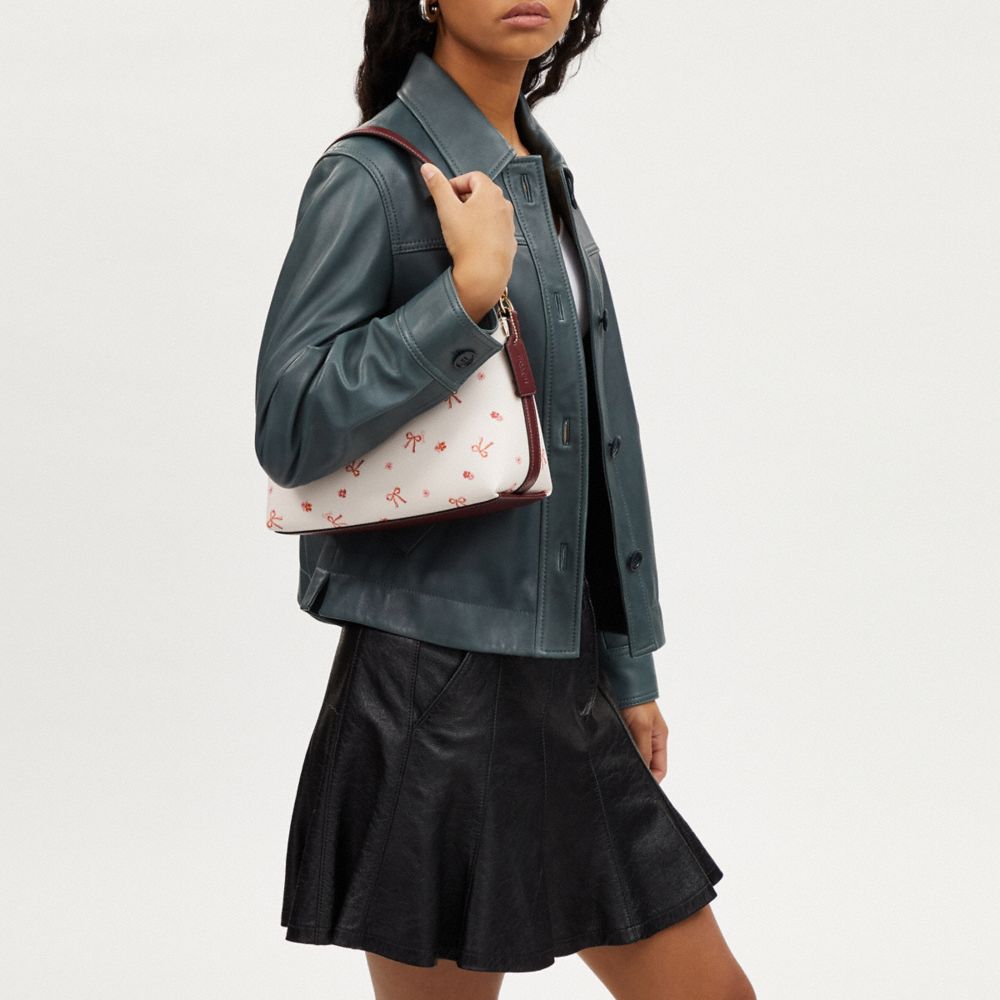COACH®,Clara Shoulder Bag With Bow Print,,Detail View