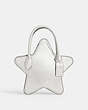 COACH®,STAR BAG,Metallic Leather,Silver/Silver,Front View