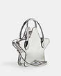 COACH®,STAR BAG,Metallic Leather,Silver/Silver,Angle View