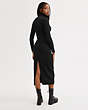 COACH®,SIGNATURE KNIT TURTLENECK DRESS,Wool/Silk,Black,Scale View