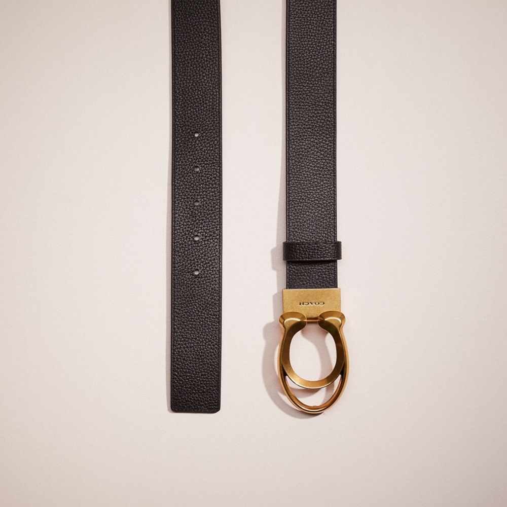COACH®: Signature Buckle Belt, 38 Mm